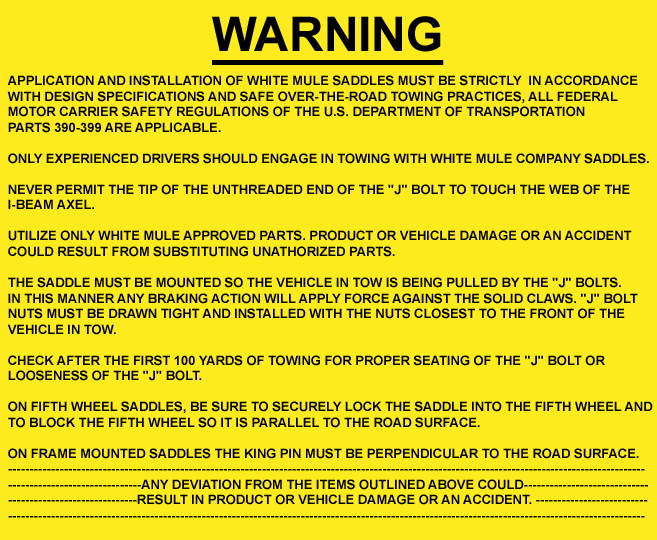 Warning